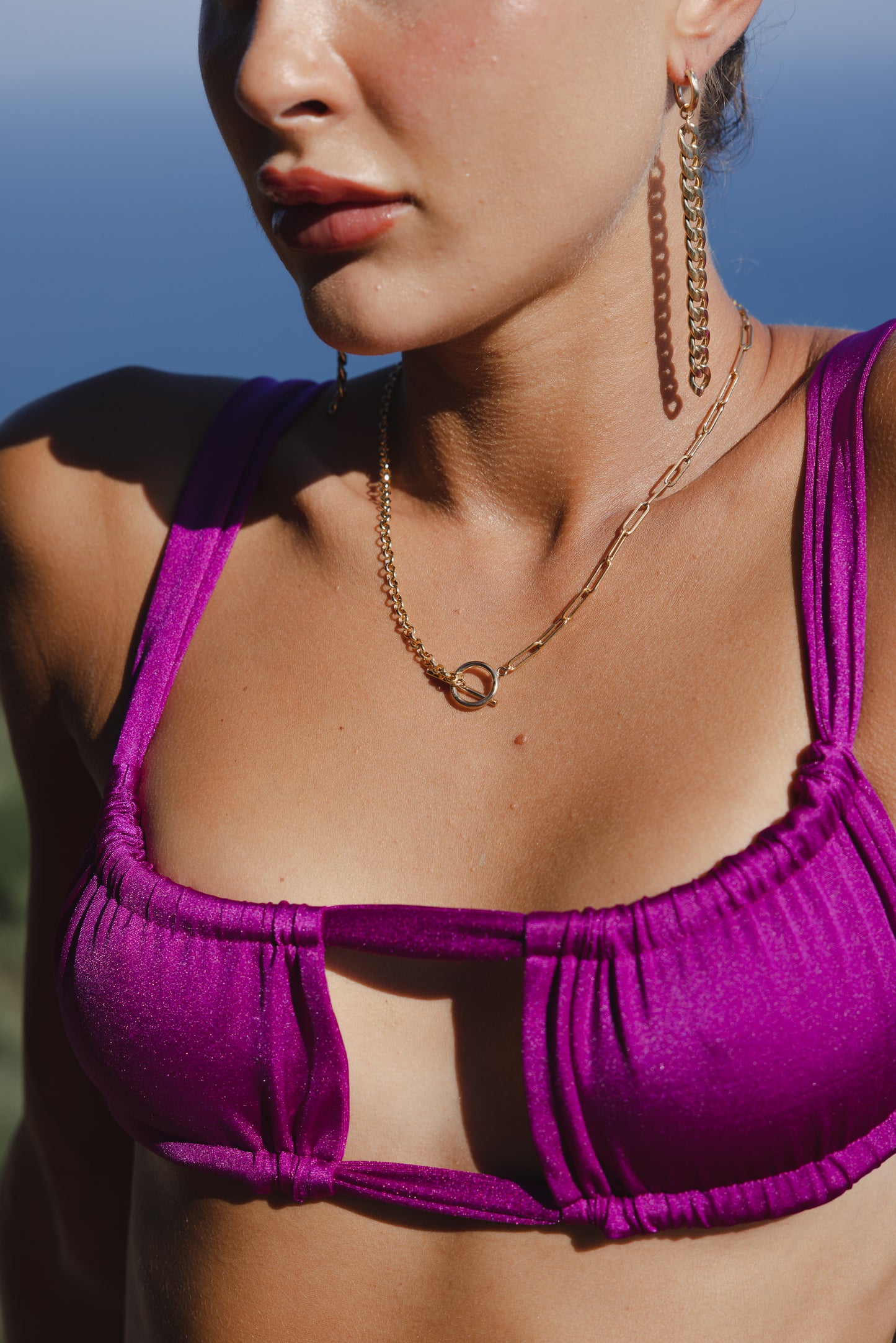 Dark Purple Bikini Top