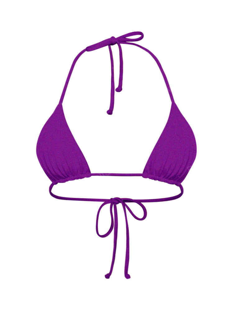 Purple Triangle Bikini Top