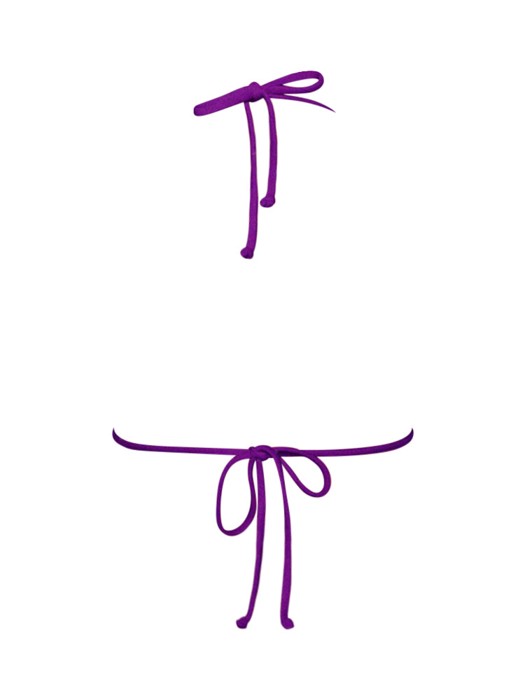 Purple Triangle Bikini Top