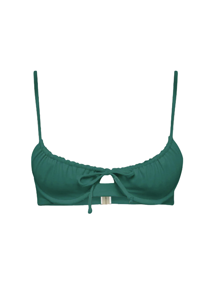 Dark Green Bikini Top