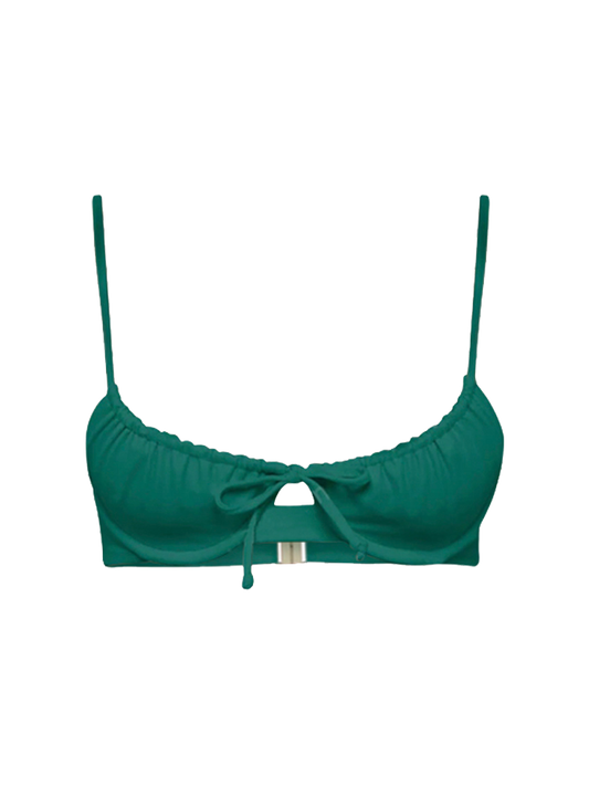 Dark Green Bikini Top
